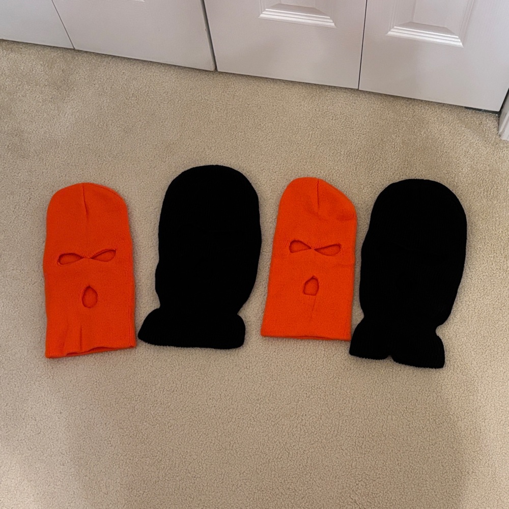 Kids Halloween Face Masks - Orange and Black, new